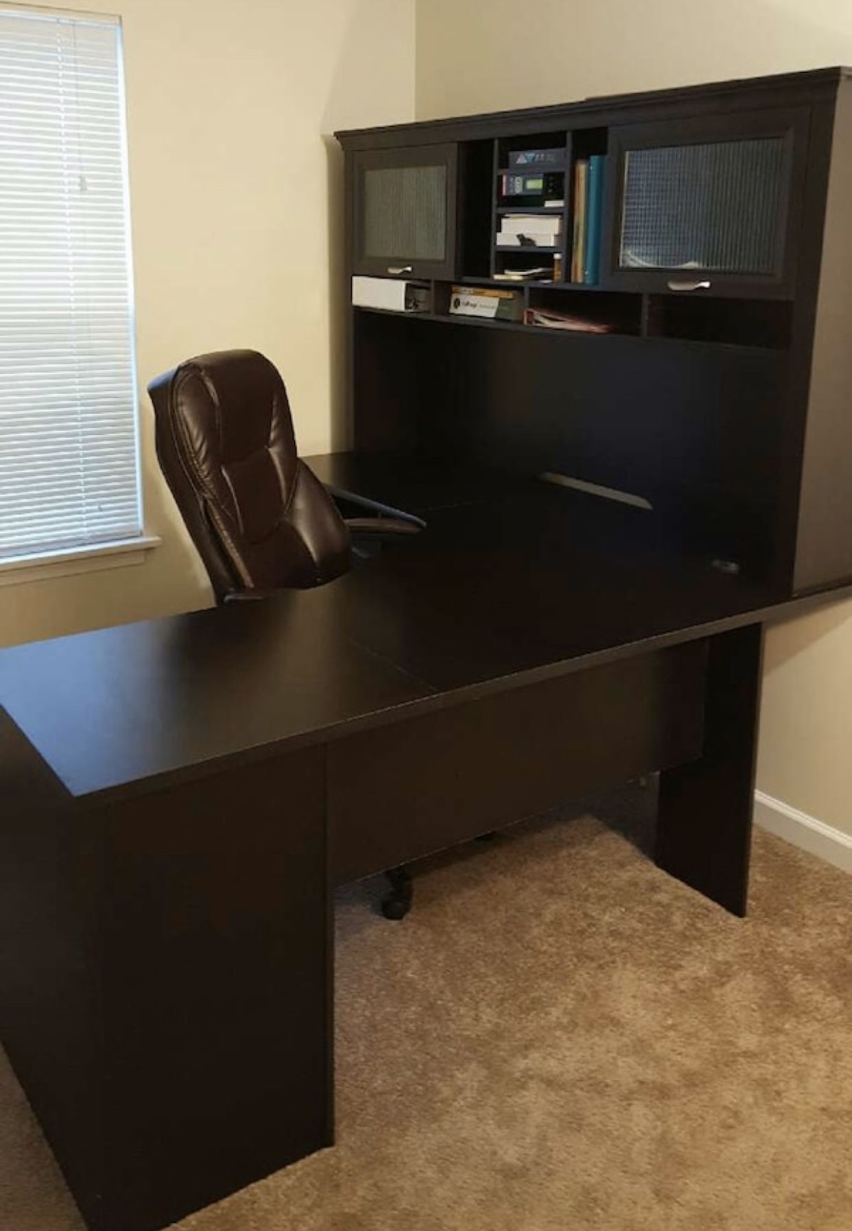 Office Depot Sauder Magellan L-desk and Hutch - $250