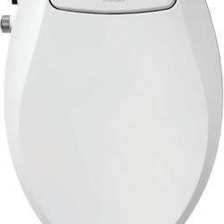 Bidet Toilet Seat Non-Electric Swash Ecoseat, Fits Elongated Toilets, White - Dual Nozzle System, Ambient Water Temperature - Bidet with Easy Install