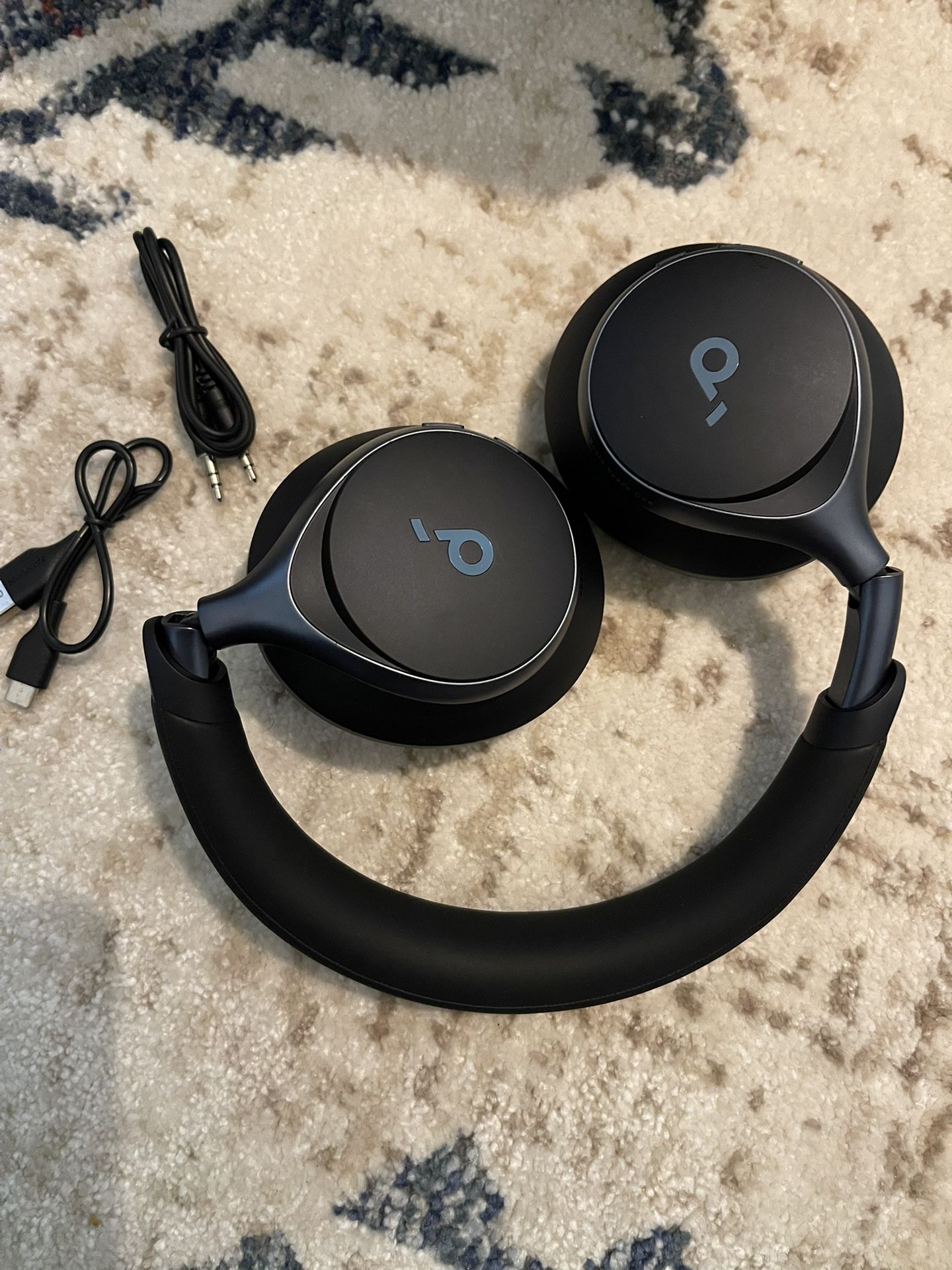 Soundcore by Anker, Space One, Active Noise Cancelling Headphones, 2X Stronger Voice Reduction, 40H ANC Playtime, App Control, LDAC Hi-Res Wireless Au