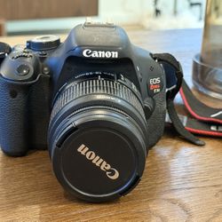 Canon EOS Rebel T3i + Canon 18–55mm Zoom Lens – Good Condition