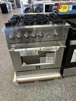 30’ Inches FORNO GAS STOVE STAINLESS STEEL BRAND NEW !!! 5 Burners With Griddle!!!!