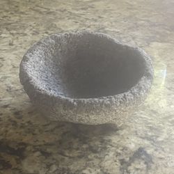6 Inch Vintage Hand Carved Bowl Used As A Mortar For Griding Spices 