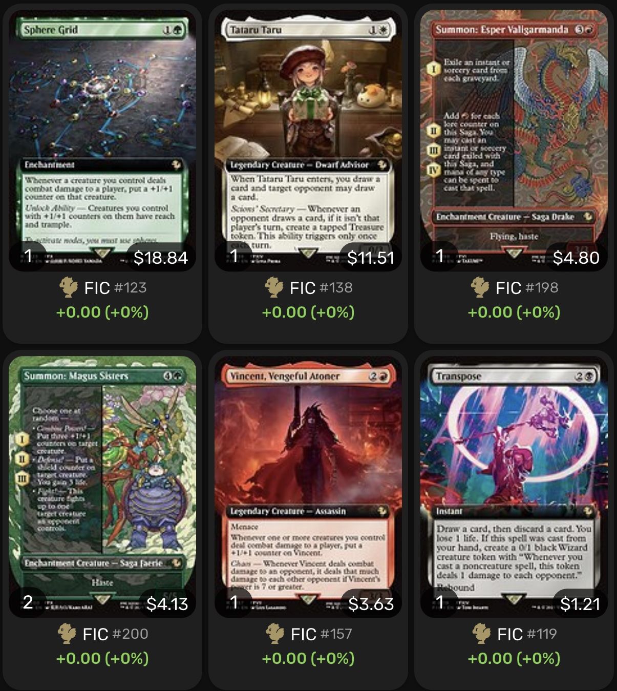 Final Fantasy MTG Commander Lot