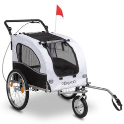 PEXMOR Bike Dog Trailer Pet Carrier 