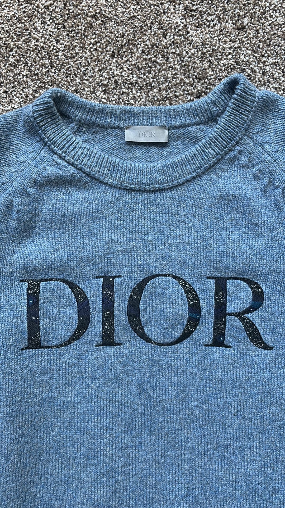 Dior Blue Knitted Sweater