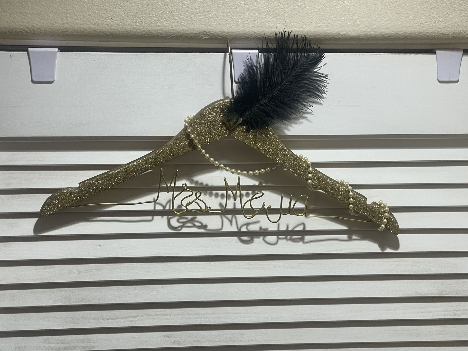 Mrs. Mejia Personalized Gatsby Hanger for Wedding Gown Pictures