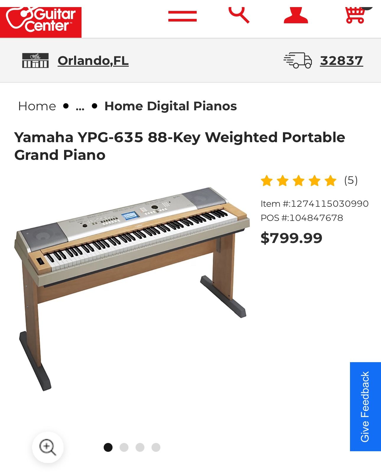 Yamaha YPG 635 88 key