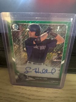 SAM HILLIARD Bowman Chrome 1st Auto Green Shimme 93/99