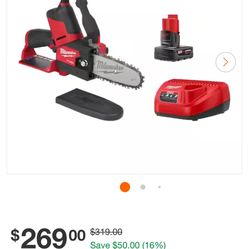 Milwaukee M12 12v Hatchet Pruning Saw Kit