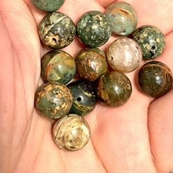 Lot Of 10mm Rainforest Rhyolite Beads