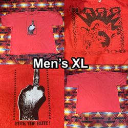Hard Jewelry F**k The Elite Red T-Shirt Men’s Size XL