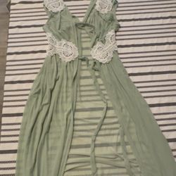Sheer green robe (shein)