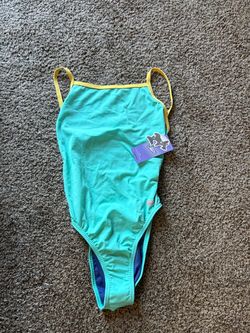 Speedo bathing suit women’s 34 /  4 tri back teal