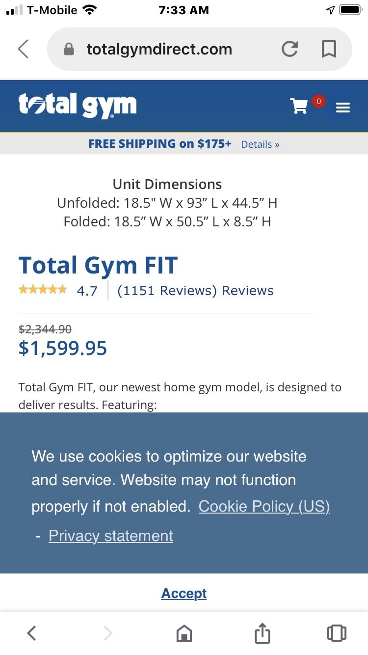 Total Gym original price