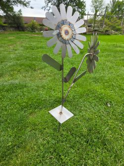 Metal flowers.
