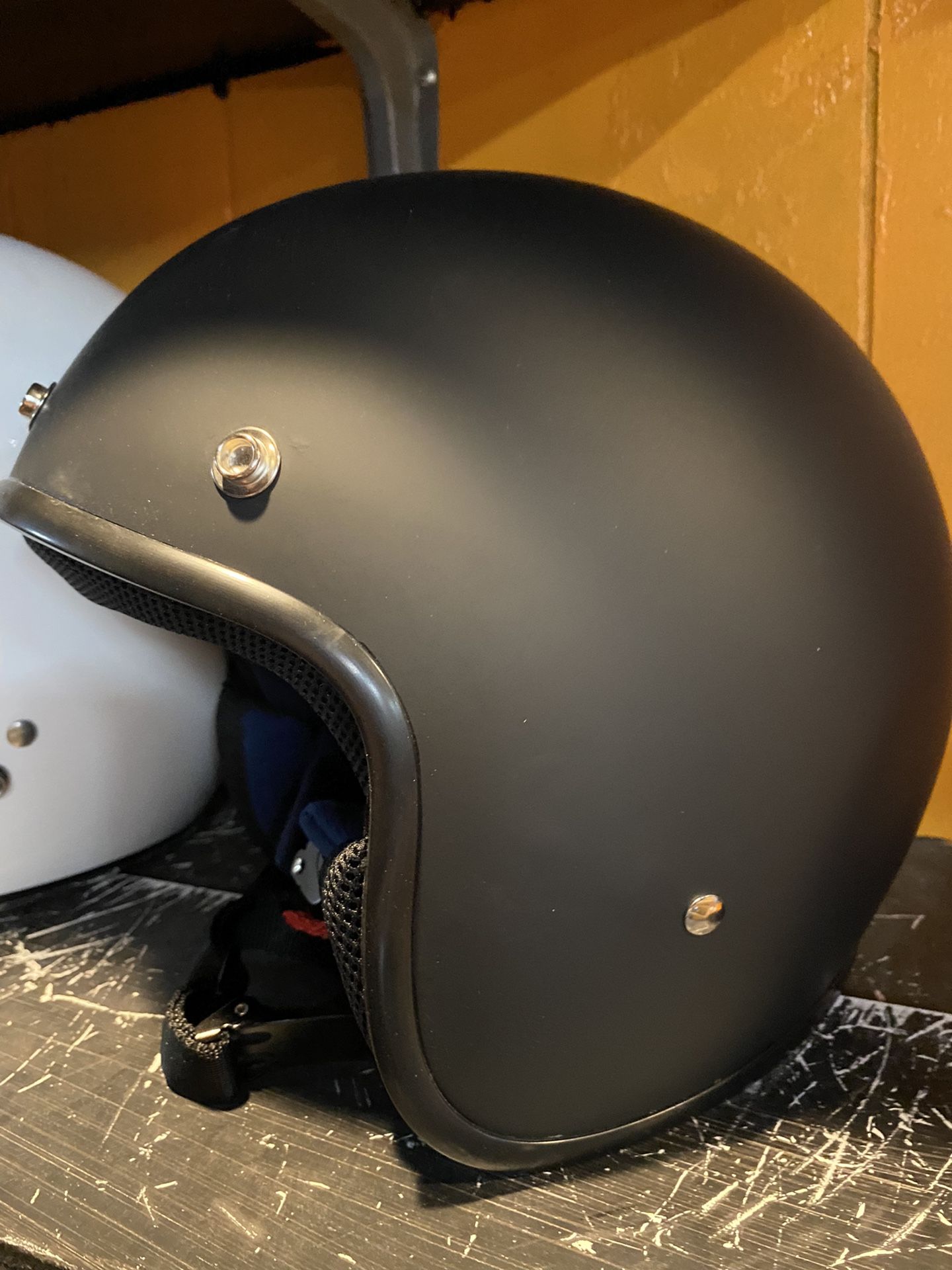 New Flat Black 3/4 Open Face Dot Motorcycle Helmet $75