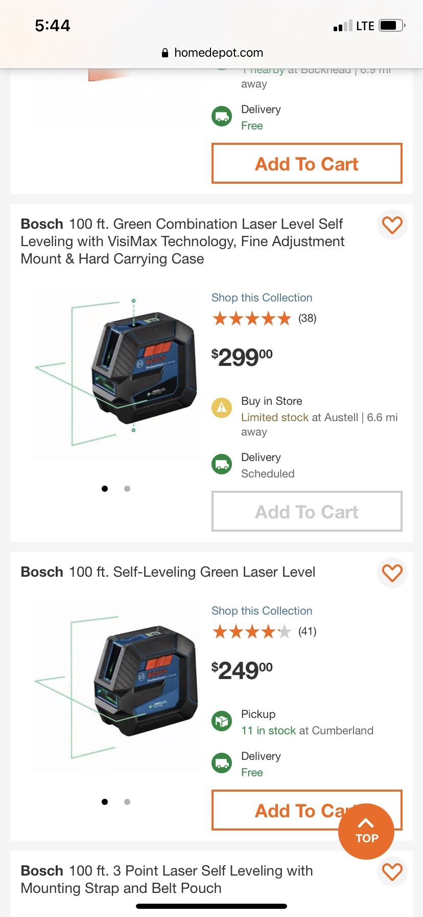 100ft Self Leveling Laser Level W/ Tripod