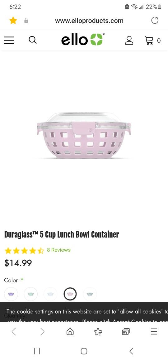 Ello Duraglass Leak Proof Lunchbowl. Brand New. I Have Two.
