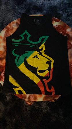 DGABEL Black Lion Graphic Tank Top