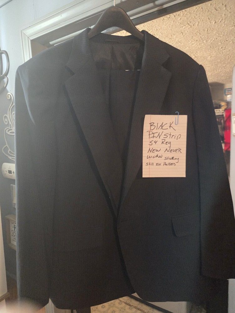 New Double Breasted Suit Pinstriped