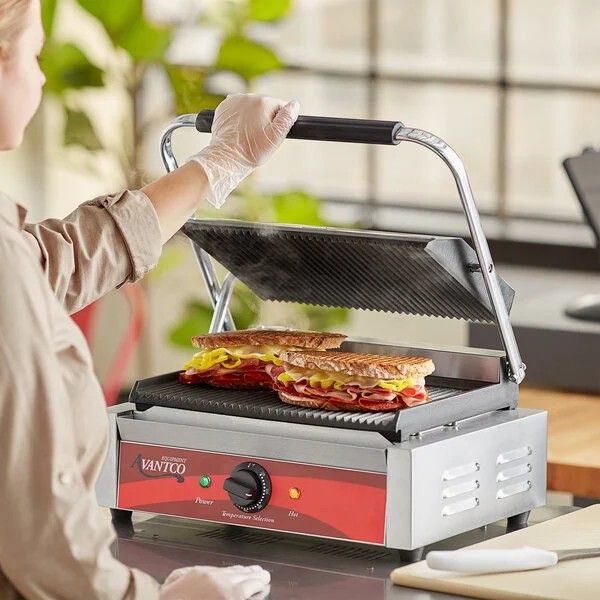 Avantco Commercial Panini Sandwich Grill