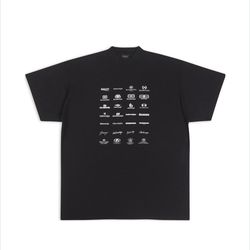 Balenciaga multi logo shirt