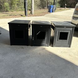 Three Cat Hideaway Litter Boxes