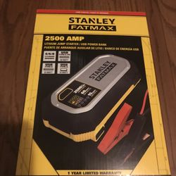 Stanley fat max 2500 Amp Lithium Jumpstart Usb Power Bank Brand new