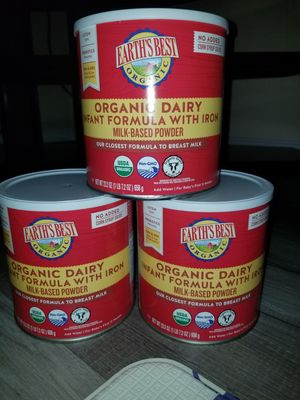 Photo Earth Best Organic Formula. 3 BIG CANS FOR $45