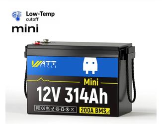 WattCycle 12V 314Ah Compact LiFePO4 Battery | 4.01kWh, 200A BMS - Top RVs Battery for First-Time Buyers