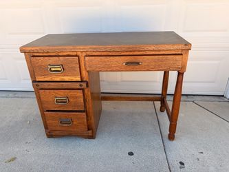 vintage oak writing desk