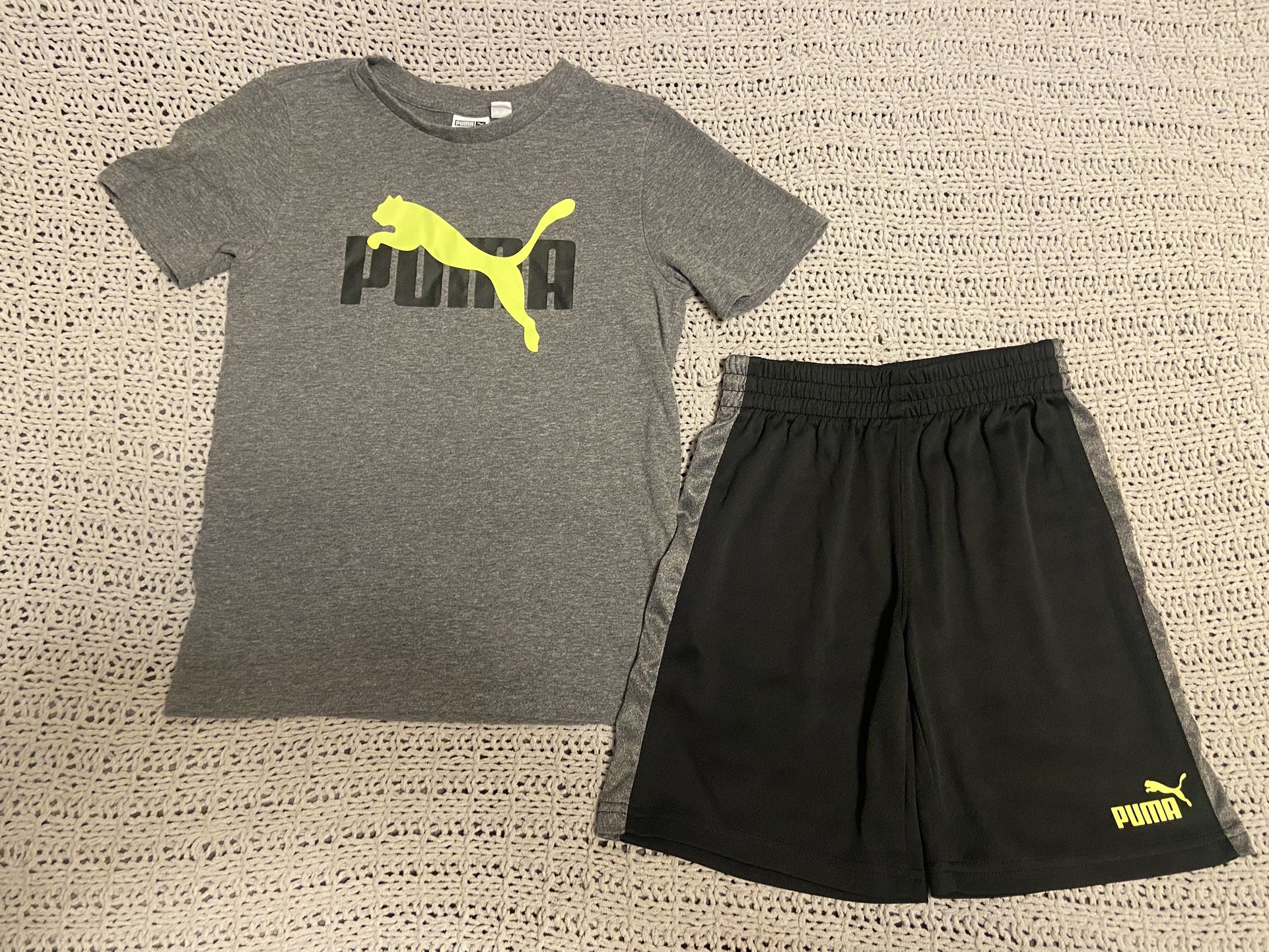 Boys Puma Shirt And Shorts Set Size 7