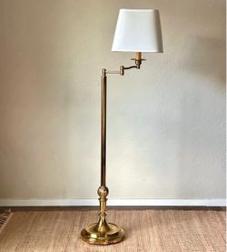 Brass Swing Arm Floor Lamp – Made in USA