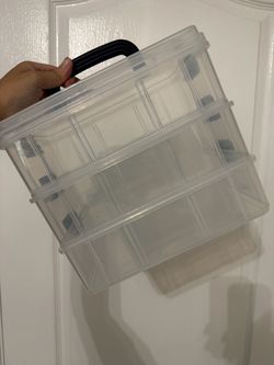 3-Layer Clear Plastic Stackable Storage Organizer