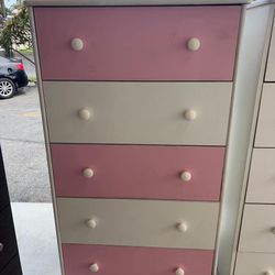 Jumbo 5 Drawer White Pink Liner 