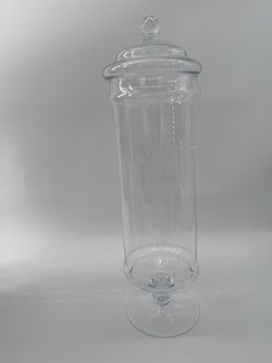 Tall Glass Apothecary Jar with Lid