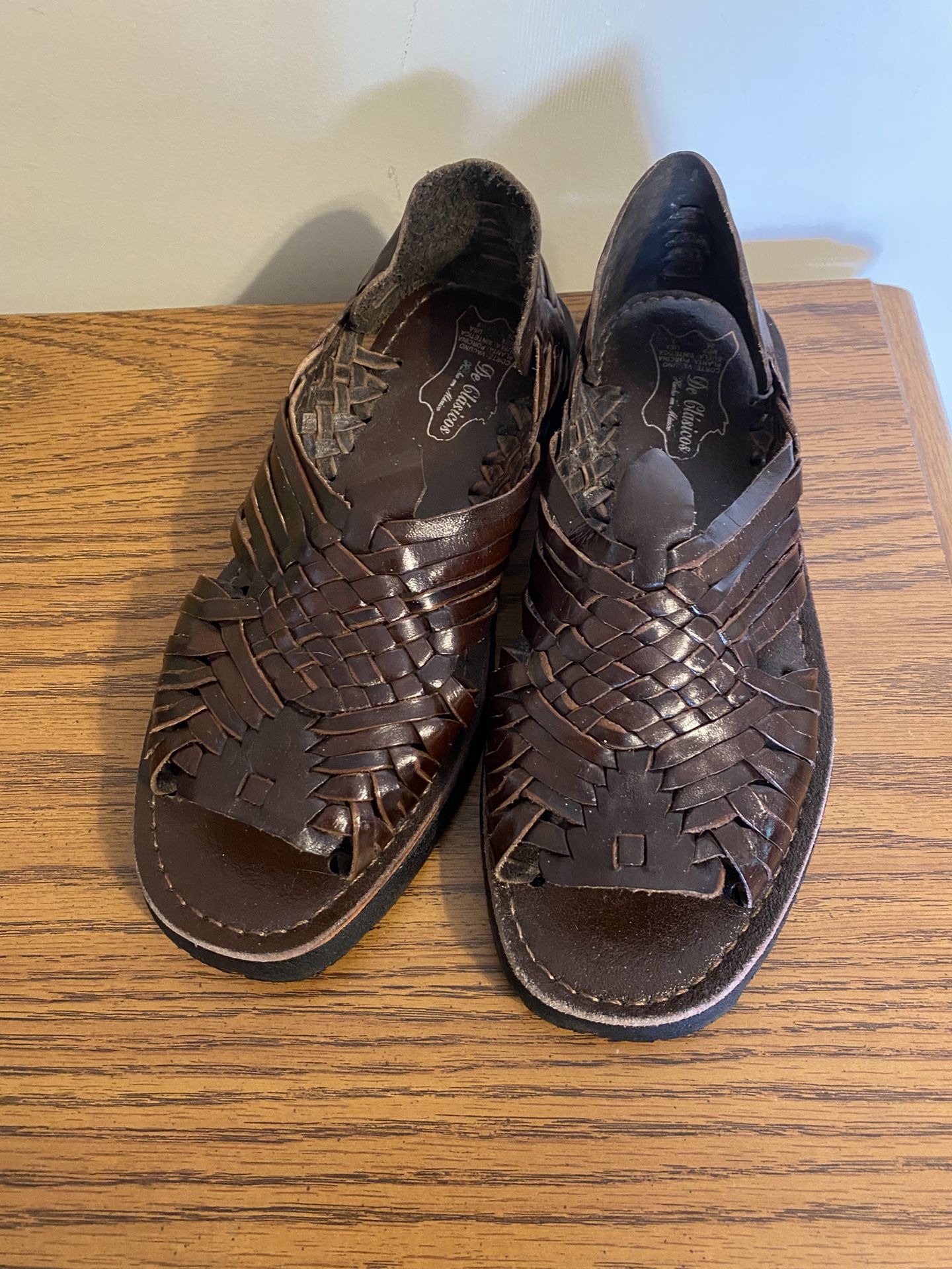 Brand New Men’s De Clasicos Leather Mexican Huarache Sandals Size 6