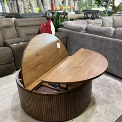 Round Coffee Table  With Storage