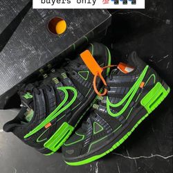Off White X Nike Air Rubber Dunk Green