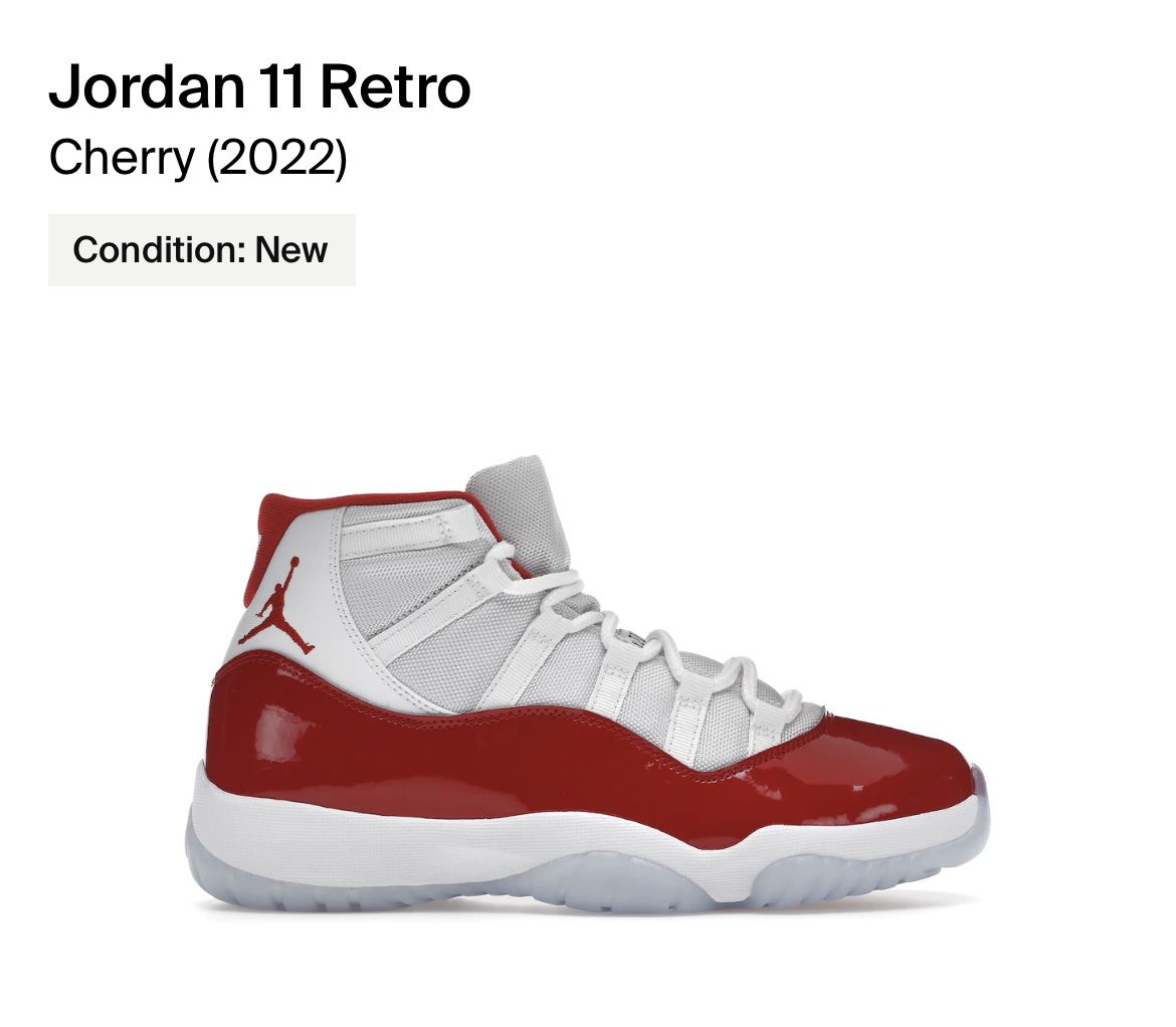 Jordan 11 Cherry Size 10