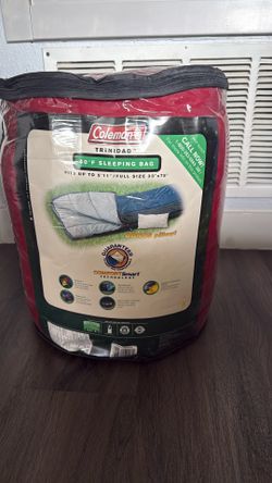 This item is a Coleman Trinidad 40°F Sleeping Bag designed for cool weather camping