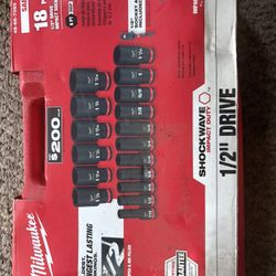 Impact Socket Set 18 Piece 1/2 
