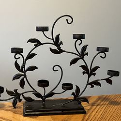 Tea Light Candle Holder Black 