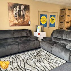 Ashley Clonmel Reclining Sofa and Loveseat 