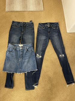 Womens Jeans And Jean Skirt