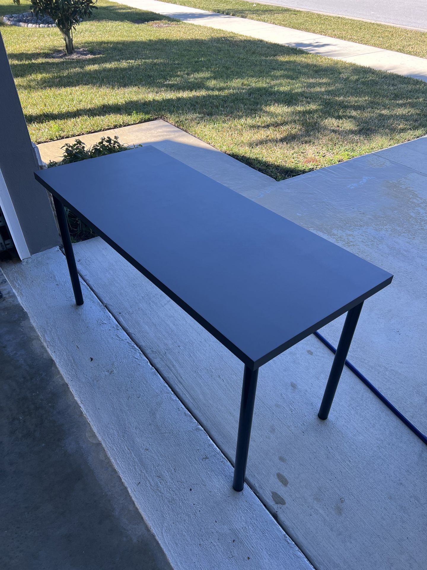Office Desk - Grey With Black Legs
