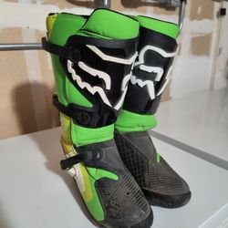 Green Comp Fox Motor Cross Boots
