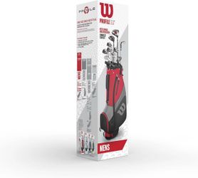 WILSON Golf Profile SGI Men's Complete Golf Set — Long, Right Hand,Red (Long)