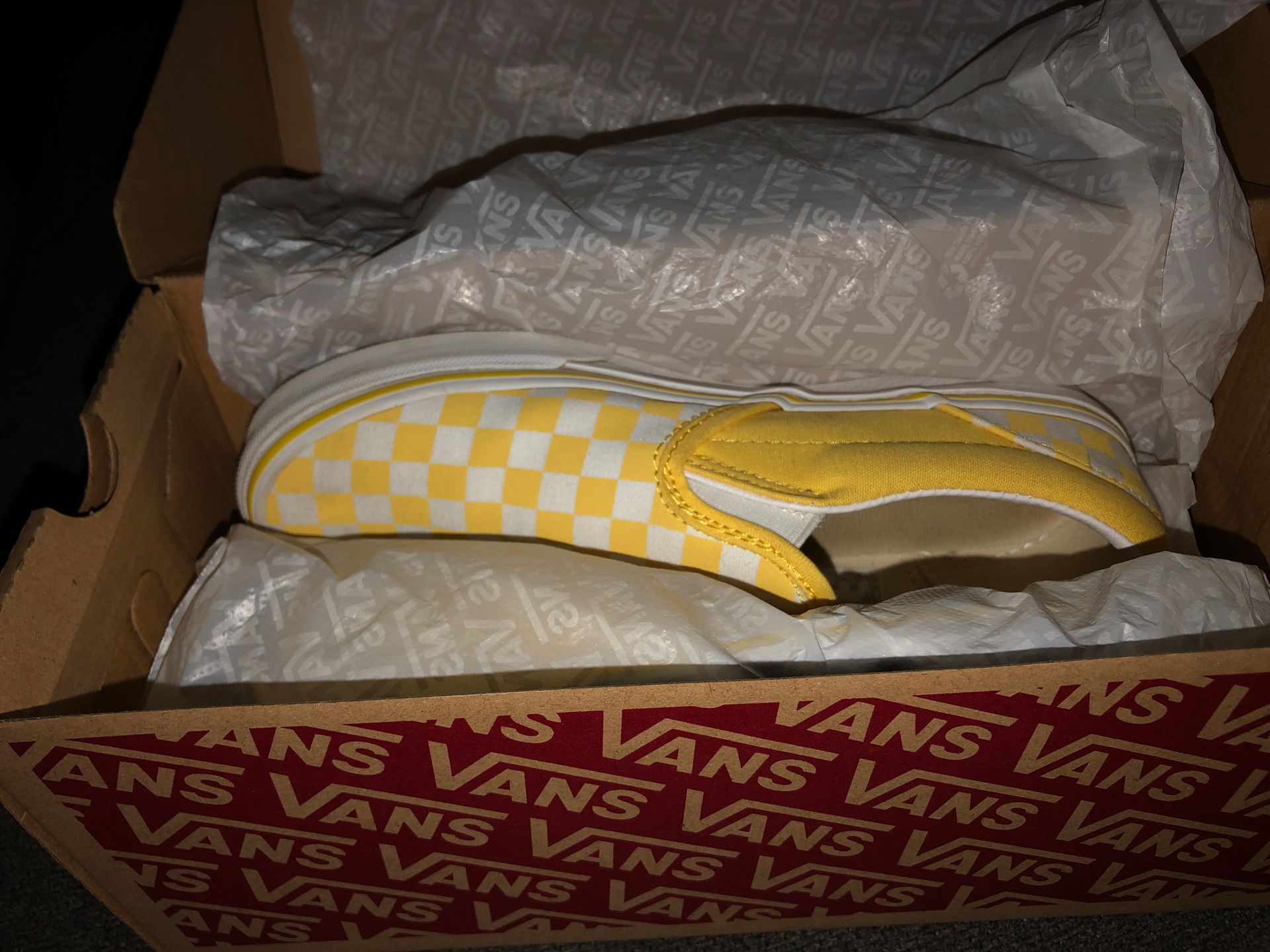 yellow slip on vans