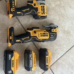 Dewalt Impact  And oscillating Tool With Three Battery Power Stack And 5 AH